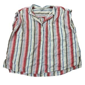 Old navy striped  sleeveless button down Womens size 2X Plus